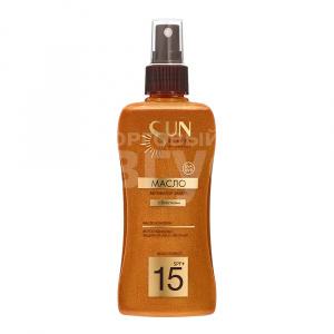 Масло для загара Sun Expert Krassa Активатор, с маслом конопли, с шиммером SPF15, 180 мл