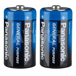 Батарейка Panasonic С R14 2s солевая, 1 шт