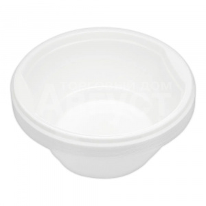 Одноразовая посуда тарелка Мистерия глубокая 0,6 л, полипропилен, белая, 12 шт