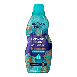 Гель для стирки Aroma Drop SPA TERAPY 2в1 с кондиционером Hammam, 1 л