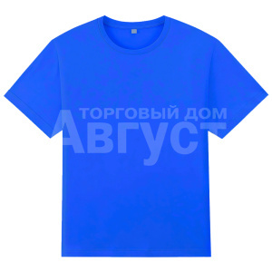 Футболка унисекс без принта, плотность 160г, размер 3XL (54-56) 100% хлопок карде супрем василек