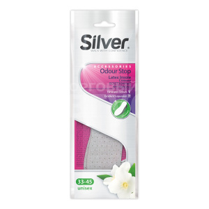 Стельки для обуви Silver Всесезонные, Анти-запах с активированным углем, размер 33-45, 1 пара