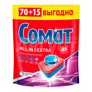 Моющее средство для посудомоечных машин Somat All in1 Экстра таблетки, 85 шт