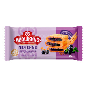 Печенье Ивашкино черная смородина и лен, 180 г