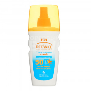 Спрей для загара Defance SPF50+ Солнцезащитный, водостойкий, 160 мл