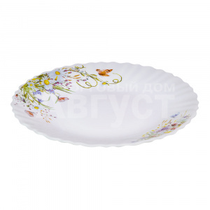 Тарелка MFK21069 Ромашки, десертная 19 см, стеклокерамика, белый