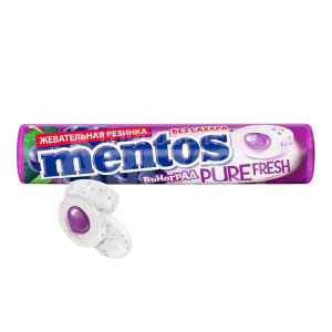 Жевательная резинка Mentos Pure White Виноград, 15,5 г