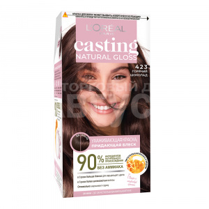Краска для волос L'Oreal Casting Natural Gloss без аммиака тон 423, Горячий шоколад