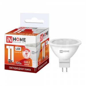 Лампа светодиодная IN HOME LED-JCDR-VC 11Вт 230В GU5.3 6500К 990Лм холод свет