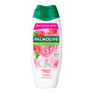Гель для душа Palmolive Натурэль Малина и пион, с увлажняющим молочком, женский, 450 мл