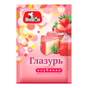 Кондитерская глазурь со вкусом клубники, 50 г