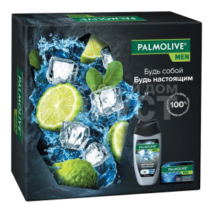 Набор подарочный Palmolive Men Арктический ветер и северный океан (гель для душа 250 мл 3 в 1 + твердое мыло 90 г), мужской