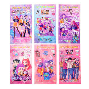 Наклейки M-20804 K-pop, 6 дизайнов 7.5*14.5 см, 6 листов