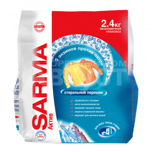 Стиральный порошок Sarma Active Горная свежесть, универсальный, 2,4 кг