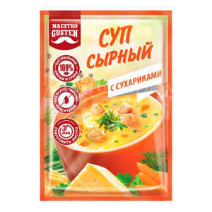 Суп Maestro Gusten Сырный с сухариками, 16 г