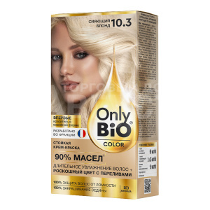 Крем-краска для волос Only Bio COLOR Без аммиака, 90% масел тон 10.3, сияющий блонд, 115 мл