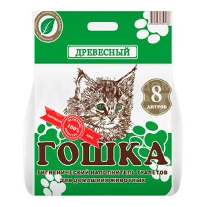 Наполнитель для кошачьих туалетов Гошка древесный, 8 л
