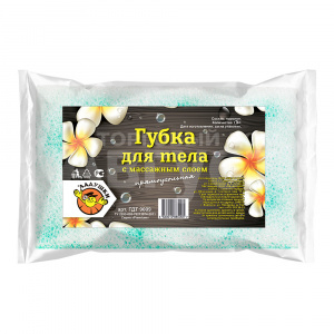 Губка для тела Ладушки ДТ9009 с массажным слоем прямоугольная, мята
