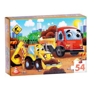 Пазл Puzzle Time 7548954 Машины на стройке, 54 элемента