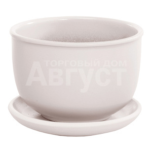 Кашпо BH-35-8 Бутон, керамика, молочно-белый, 0,5 л