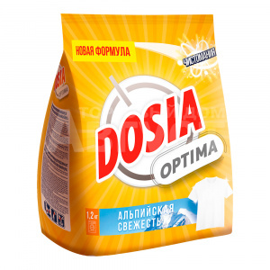 Стиральный порошок Dosia Optima Альпийская свежесть, универсальный, 1,2 кг