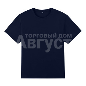 Футболка унисекс без принта, плотность 160г, размер M (46-48) 100% хлопок карде супрем темно-синий
