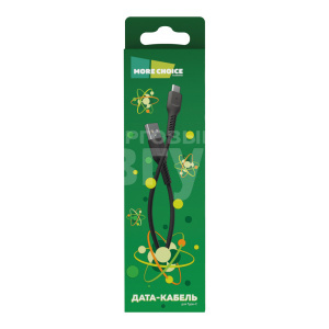 Дата-кабель для зарядки MoreChoice K16a USB 2.0A для Type-C 2,0 А, черный, 1 м