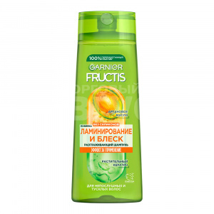 Шампунь-филлер Fructis Ламинирование и блеск, женский, 400 мл