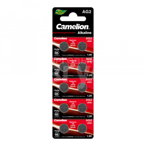 Батарейка Camelion АG2 LR726, 396/397, щелочная, 1 шт