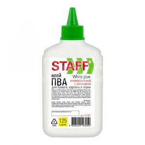 Клей ПВА Staff 227387 Everyday, с дозатором, 125 г