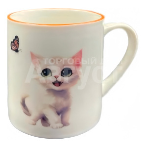 Кружка для детей MariGold UG000468 Принцесса, кошечка, фарфор, 240 мл