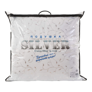 Подушка Эльф 68*68 см Silver, синтетический пух, в чехле с кантом, микрофибра