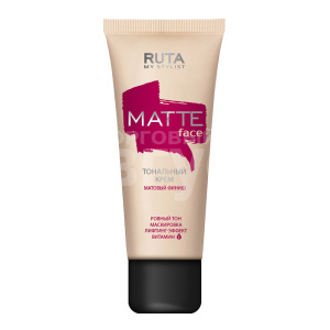 Крем тональный Ruta Matte Face матирующий, пудровый бежевый, тон 12, 32 мл