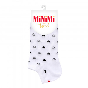 Носки женские Minimi MINI TREND 4206 укороченные с сердечками, размер 39-41, Bianco