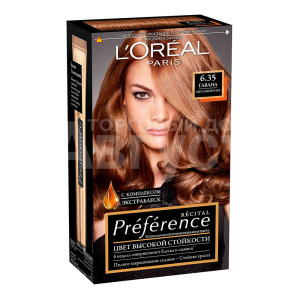 Краска для волос L'Oreal Preference Recital тон 6.35, гаванна светлый янтарь