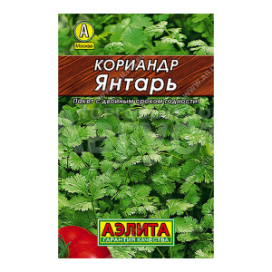 Семена зелени АЭЛИТА кориандр Янтарь, цп, 3 г