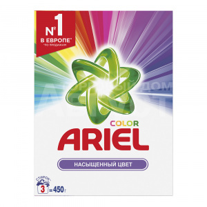 Стиральный порошок Аriel Deluxe Color&Style, для цветного белья, автомат, 450 г
