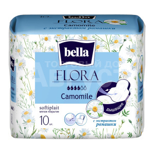 Прокладки гигиенические Bella Flora с экстрактом ромашки, 10 шт