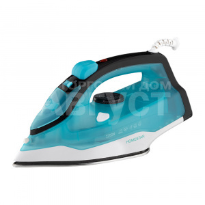 Утюг HomeStar 105380 HS-4011, подошва нержавеющая сталь, бирюзовый, 2200 Вт