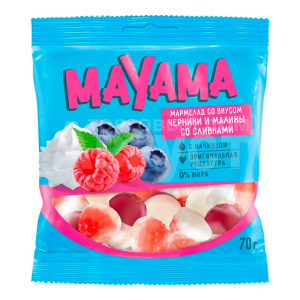 Мармелад жевательный Маяма со вкусом малины и черники, 70 г