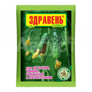 Подкормка для растений Здравень для огурцов, турбо, 30 г