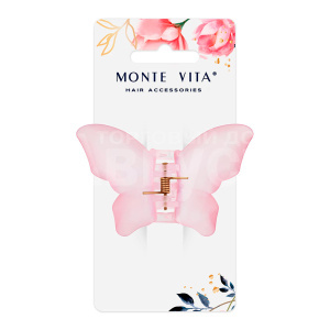 Краб для волос 457015 матовый, Monte Vita 8,5 см, розовый