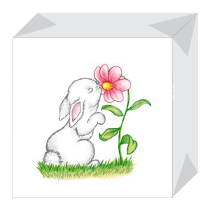 Салфетки бумажные Bouquet Art 2-х слойные, 20*20 см, Милый зайчик, 30 листов