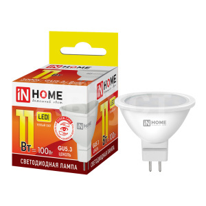 Лампа светодиодная IN HOME LED-JCDR-VC 11Вт 230В GU5.3 3000К 990Лм теплый све