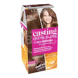 Краска для волос L'Oreal Casting Creme Gloss без аммиака тон 618, ванильный мокко