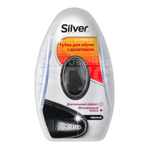 Губка для обуви Silver PS308/1 с дозатором, черн