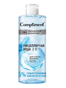 Мицеллярная вода Compliment 3 в 1 Увлажнение и лифтинг, 400 мл