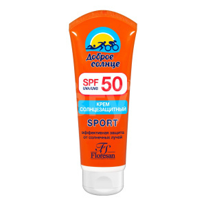 Крем для загара Floresan Солнцезащитный Spf 50, при интенсивных занятиях спортом, 60 мл