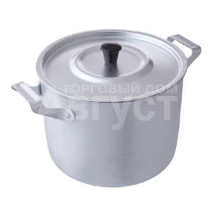 Кастрюля Scovo МТ075 с крышкой, с ручками, матовая, алюминиевая, серебристая, 6 л