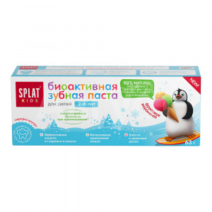 Зубная паста Splat Kids 2-6 лет фруктовое мороженое, 50 мл